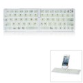 Foldable Wireless Bluetooth V3.0 66-Key Keyboard for iPhone / iPad / Cellphone / Tablet PC - White